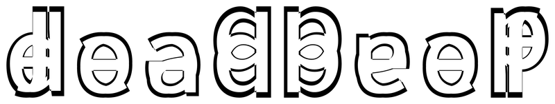 Ambigram for deadbeef in Sourcesanspro-semibold